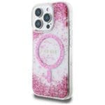 Guess HC Resin Bottom Glitter MagSafe Pink iPhone 16 Pro Tok
