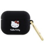 Hello Kitty HKAP3DKHSK Cover Black Silicone 3D Kitty Head AirPods Pro Tok