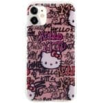 Hello Kitty HKHCN61HDGPTP Pink Hardcase IML Tags Graffiti iPhone 11/XR Tok