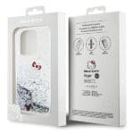 Hello Kitty HKHCP13XLIKHET Silver Hardcase Liquid Glitter Charms Kitty iPhone 13 Pro Max Tok