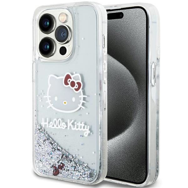 Hello Kitty HKHCP13XLIKHET Silver Hardcase Liquid Glitter Charms Kitty iPhone 13 Pro Max Tok