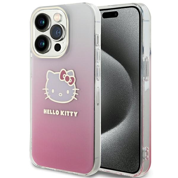 Hello Kitty HKHCP14LHDGKEP Pink Hardcase IML Gradient Electrop Kitty Head iPhone 14 Pro Tok