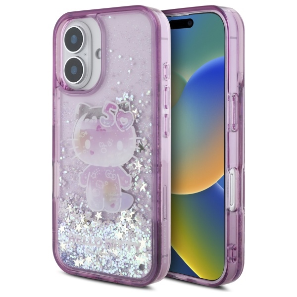 Hello Kitty HKHCP16SL50PPU Purple Hardcase Liquid Glitter 50TH Annivers iPhone 16 Tok