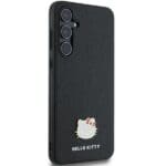 Hello Kitty HKHCSPGHDLMK 6 Black Hardcase Metal Logo Kitty Head Samsung Galaxy A55 5G Tok