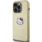 Hello Kitty HKHMP13XPGHCKD Gold Hardcase Leather Kitty Head MagSafe iPhone 13 Pro Max Tok