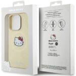 Hello Kitty HKHMP13XPGHCKD Gold Hardcase Leather Kitty Head MagSafe iPhone 13 Pro Max Tok