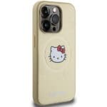 Hello Kitty HKHMP14LPGHCKD Gold Hardcase Leather Kitty Head MagSafe iPhone 14 Pro Tok