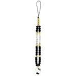 Hello Kitty Pearls and Beads Kitty Charm Phone Charm Black