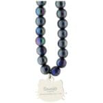 Hello Kitty Pearls Kitty Head Phone Charm Black