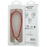 Hello Kitty Pearls Kitty Head Phone Charm Red
