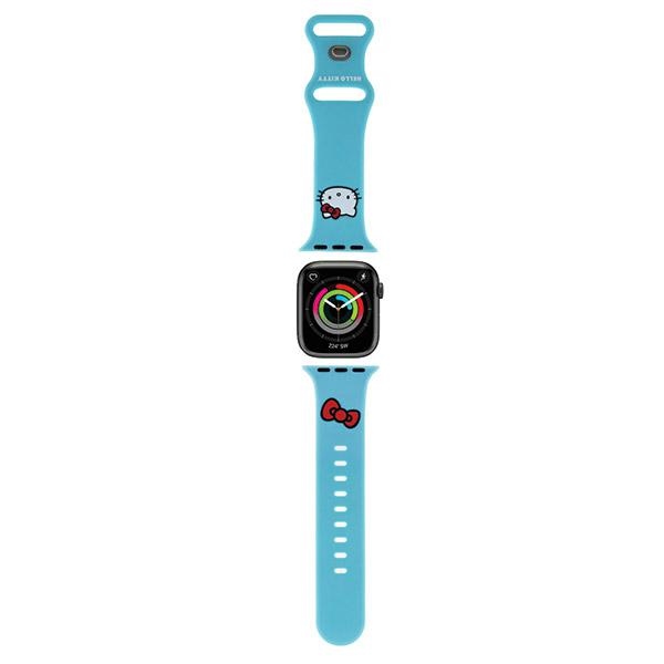 Hello Kitty Strap HKAWMSCHBLB Apple Watch SE/11/10/9/8/7/6/5/4/3 (42/41/40/38mm) Blue Strap Silicone Kitty Head