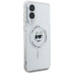 Karl Lagerfeld Button Choupette Head Printed Logo MagSafe White Samsung Galaxy S25 Edge Tok