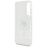 Karl Lagerfeld Button Choupette Head Printed Logo MagSafe White Samsung Galaxy S25 Edge Tok