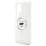 Karl Lagerfeld Button Choupette Head Printed Logo MagSafe White Samsung Galaxy S25 Ultra Tok