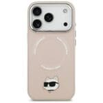 Karl Lagerfeld Choupette Pin MagSafe Pink iPhone 17 Pro Tok