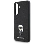 Karl Lagerfeld Fixed Glitter Ikonik Logo Metal Pin Black Samsung Galaxy A36 5G Tok