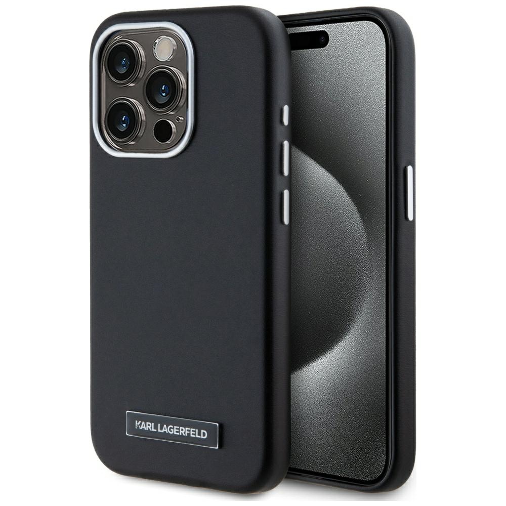 Karl Lagerfeld FW Metal Plate MagSafe Black iPhone 15 Pro Max Tok