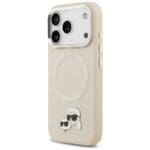 Karl Lagerfeld Karl & Choupette Pins MagSafe Beige iPhone 17 Pro Tok