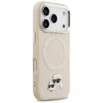 Karl Lagerfeld Karl & Choupette Pins MagSafe Beige iPhone 17 Pro Tok