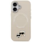 Karl Lagerfeld Karl & Choupette Pins MagSafe Beige iPhone 17 Tok