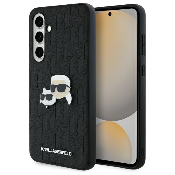 Karl Lagerfeld KLHCFEPGKLKCPK S721 Black Hardcase Monogram Karl&Chaoupette Head Pin Samsung Galaxy S24 Fe Tok