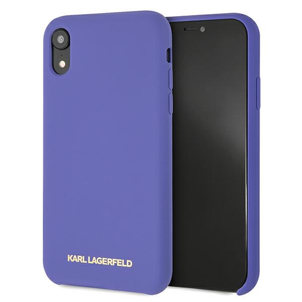 Karl Lagerfeld KLHCI61SLVOG Hardcase Violet Silicone iPhone XR Tok