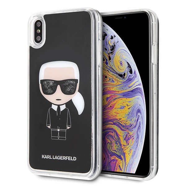 Karl Lagerfeld KLHCI65ICGBK Black Iconic Glitter iPhone 11/XS Max Tok