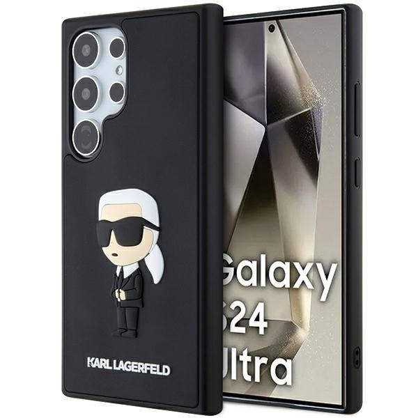 Karl Lagerfeld KLHCL3DRKINK S928 Black Hardcase 3D Rubber Ikonik Samsung Galaxy S24 Ultra Tok