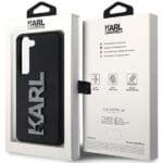 Karl Lagerfeld KLHCM3DMBKCK S916 Black Hardcase 3D Rubber Glitter Logo Samsung Galaxy S23 Plus Tok
