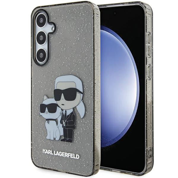 Karl Lagerfeld KLHCMHNKCTGK S926 Black Hardcase Glitter Karl&Choupette Samsung Galaxy S24 Plus Tok