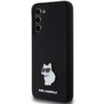 Karl Lagerfeld KLHCMSMHCNPK S926 Black Hardcase Silicone Choupette Metal Pin Samsung Galaxy S24 Plus Tok