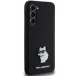 Karl Lagerfeld KLHCMSMHCNPK S926 Black Hardcase Silicone Choupette Metal Pin Samsung Galaxy S24 Plus Tok