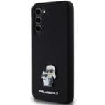 Karl Lagerfeld KLHCMSMHKCNPK S926 Hardcase Black Silicone Karl&Choupette Metal Pin Samsung Galaxy S24 Plus Tok
