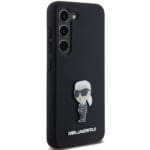 Karl Lagerfeld KLHCMSMHKNPK S916 Black Silicone Ikonik Metal Pin Samsung Galaxy S23 Plus Tok