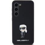 Karl Lagerfeld KLHCMSMHKNPK S926 Black Silicone Ikonik Metal Pin Samsung Galaxy S24 Plus Tok