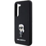 Karl Lagerfeld KLHCMSMHKNPK S926 Black Silicone Ikonik Metal Pin Samsung Galaxy S24 Plus Tok