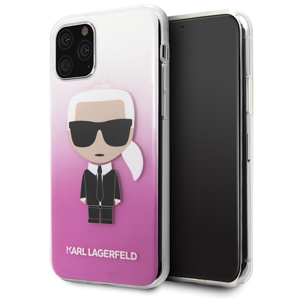 Karl Lagerfeld KLHCN58TRDFKPI Pink Gradient Ikonik Karl iPhone 11 Pro Tok