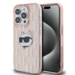 Karl Lagerfeld KLHCP13LHKLPCHP Pink Hardcase IML Choupette Head & Mono iPhone 13/13 Pro Tok
