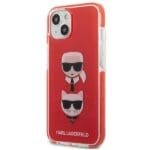 Karl Lagerfeld KLHCP13MTPE2TR Hardcase Red Karl&Choupette Head iPhone 13 Tok