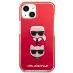 Karl Lagerfeld KLHCP13MTPE2TR Hardcase Red Karl&Choupette Head iPhone 13 Tok