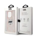 Karl Lagerfeld KLHCP14LHKLPCHP Pink Hardcase IML Choupette Head & Monogram iPhone 14 Pro Tok