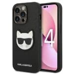 Karl Lagerfeld KLHCP14XSAPCHK Hardcase Black Saffiano Choupette Head Pa iPhone 14 Pro Max Tok