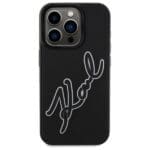 Karl Lagerfeld KLHCP15L3DRKSDLK Black Hardcase 3D Rubber Signature iPhone 15 Pro Tok