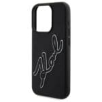 Karl Lagerfeld KLHCP15L3DRKSDLK Black Hardcase 3D Rubber Signature iPhone 15 Pro Tok
