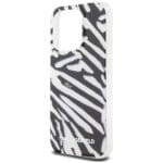 Karl Lagerfeld KLHCP15LHZBPKCCK Black Hardcase IML Zebra Pattern & Cord iPhone 15 Pro Tok