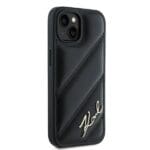 Karl Lagerfeld KLHCP15MPQDSMGK Black Hardcase Diagonal Quilted S iPhone 14 Plus/15 Plus Tok