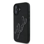 Karl Lagerfeld KLHCP16S3DRKSDLK Black Hardcase 3D Rubber Signature iPhone 16 Tok