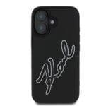 Karl Lagerfeld KLHCP16S3DRKSDLK Black Hardcase 3D Rubber Signature iPhone 16 Tok