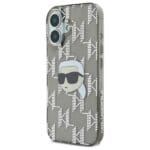 Karl Lagerfeld KLHCP16SHKLPKHK Black Hardcase IML Karl Head Electroplated iPhone 16 Tok