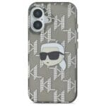 Karl Lagerfeld KLHCP16SHKLPKHK Black Hardcase IML Karl Head Electroplated iPhone 16 Tok